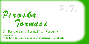 piroska tormasi business card